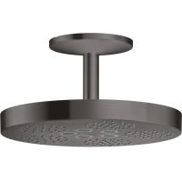 Axor One deszczownica z ramieniem 28,2 cm okrągła czarny chrom szczotkowany 48493340