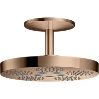 Axor One deszczownica 28,2 cm okrągła z ramieniem sufitowym czerwony złoty polerowany 48494300