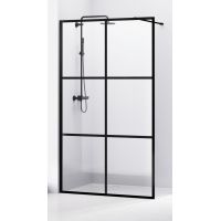 Bravat SL Walk-in ścianka prysznicowa 100 cm czarny mat/szkło przezroczyste SL171-100