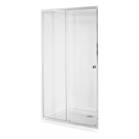 Besco Duo Slide drzwi prysznicowe 130 cm przesuwne chrom błyszczący/szkło przezroczyste DDS-130