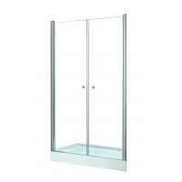 Besco Sinco Due drzwi prysznicowe 80 cm wnękowe chrom błyszczący/szkło przezroczyste DSD-80