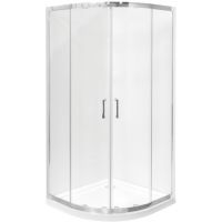 Besco Modern 190 kabina prysznicowa 80x80 cm półokrągła chrom połysk/szkło przezroczyste MP-80-190-C