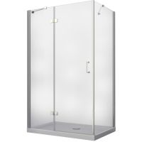 Besco Viva 195 kabina prysznicowa 120x80 cm prostokątna lewa chrom/szkło przezroczyste VPL-128-195C