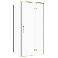 Cersanit Larga kabina prysznicowa 80x80 cm złoty mat/szkło przezroczyste S601-487