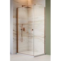 Radaway Nes Brushed Copper KDJ I drzwi prysznicowe 90 cm uchylne miedź szczotkowany/szkło przezroczyste 10022090-93-01L