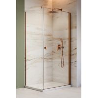Radaway Nes Brushed Copper KDJ I drzwi prysznicowe 90 cm uchylne miedź szczotkowany/szkło przezroczyste 10022090-93-01R