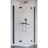 Radaway Nes Black KDD-B drzwi prysznicowe 80 cm lewe czarny mat/szkło przezroczyste 10024080-54-01L