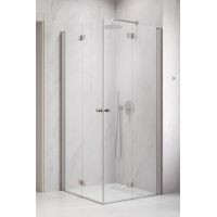 Radaway Nes Brushed Nickel KDD B kabina prysznicowa część lewa 90x90 cm kwadratowa nikiel szczotkowany/szkło przezroczyste 10024090-91-01L
