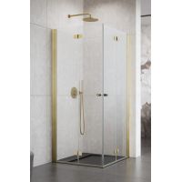 Radaway Nes KDD-B drzwi prysznicowe 90 cm składane złoty szczotkowany/szkło przezroczyste 10024090-99-01L