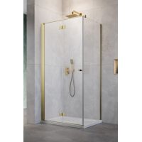 Radaway Nes Brushed Gold KDJ-B drzwi prysznicowe 80 cm lewe złoty szczotkowany/szkło przezroczyste 10025080-99-01L