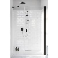 Radaway Nes Black DWS drzwi prysznicowe 100 cm wnękowe prawe czarny mat/szkło przezroczyste 10028100-54-01R