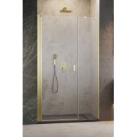 Radaway Nes Black DWS drzwi prysznicowe 120 cm lewe złoty szczotkowany/szkło przezroczyste 10028120-99-01L