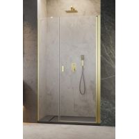 Radaway Nes Brushed Gold DWS drzwi prysznicowe 140 cm uchylne złoty szczotkowany/szkło przezroczyste 10028140-99-01R