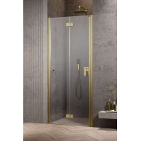 Radaway Nes Brushed Gold DWB drzwi prysznicowe 90 cm prawe złoty szczotkowany/szkło przezroczyste 10029090-99-01R