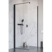 Radaway Nes 8 KDJ I drzwi prysznicowe 90 cm lewe czarny mat/szkło przezroczyste 10072090-54-01L