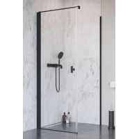 Radaway Nes 8 Black KDJ I drzwi prysznicowe 100 cm lewe czarny mat/szkło przezroczyste 10072100-54-01L