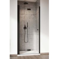 Radaway Nes 8 DWB Black drzwi prysznicowe 70 cm wnękowe lewe czarny mat/szkło przezroczyste 10079070-54-01L