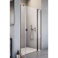 Radaway Nes 8 Black DWJS drzwi prysznicowe 69 cm prawe czarny mat/szkło przezroczyste 10084690-54-01R
