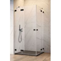 Radaway Essenza Pro Black KDD drzwi prysznicowe 80 cm lewe czarny mat/szkło przezroczyste 10096080-54-01L