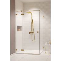 Radaway Essenza Pro Brushed Gold KDJ drzwi prysznicowe 90 cm lewe złoty szczotkowany/szkło przezroczyste 10097090-99-01L