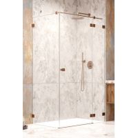 Radaway Essenza Pro Brushed Copper KDJ drzwi prysznicowe 110 cm uchylne miedź szczotkowany/szkło przezroczyste 10097110-93-01R