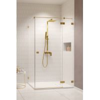 Radaway Essenza Pro Brushed Gold KDJ drzwi prysznicowe 80 cm prawe złoty szczotkowany/szkło przezroczyste 10097080-99-01R
