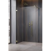 Radaway Essenza Pro Brushed Gold Walk-In ścianka prysznicowa 140 cm wolnostojąca złoty szczotkowany/szkło przezroczyste 10103140-99-01
