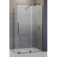 Radaway Furo Black KDJ drzwi prysznicowe 47,2 cm prawe czarny mat/szkło przezroczyste 10104472-54-01R