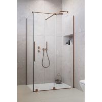 Radaway Furo Brushed Copper KDJ drzwi prysznicowe 52,2 cm prawe miedź szczotkowana/szkło przezroczyste 10104522-93-01R