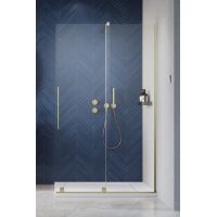 Radaway Furo Brushed Gold Walk-in drzwi prysznicowe 100 cm prawe złoty szczotkowany/szkło przezroczyste 10106538-99-01R/10110494-01-01