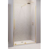 Radaway Furo Gold DWJ drzwi prysznicowe 140 cm prawe wnękowe złoty połysk/szkło przezroczyste 10107722-09-01R/10110680-01-01