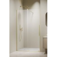 Radaway Furo Brushed Light Gold DWJ drzwi prysznicowe 67,2 cm lewe jasny złoty szczotkowany/szkło przezroczyste 10107672-98-01L