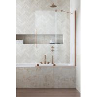 Radaway Furo Brushed Copper PND II parawan nawannowy 58,8 cm 2-częściowy miedź szczotkowany/szkło przezroczyste 10109588-93-01R