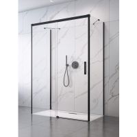 Radaway Idea Black KDJ+S drzwi prysznicowe 100 cm lewe czarny mat/szkło przezroczyste 10116100-54-01L