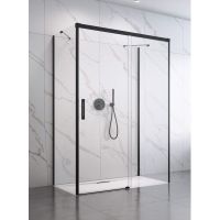 Radaway Idea Black KDJ+S drzwi prysznicowe 100 cm prawe czarny mat/szkło przezroczyste 10116100-54-01R