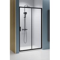 Radaway Premium Pro Black DWJ drzwi prysznicowe 110 cm rozsuwane czarny mat/szkło przezroczyste 1014110-54-01R