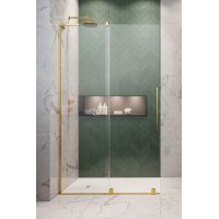 Radaway Furo SL Gold Walk-In drzwi prysznicowe 63,8 cm lewe złoty połysk/szkło przezroczyste 10306638-09-01L