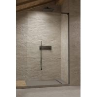 Radaway Modo SL Black II ścianka prysznicowa 70 cm prawa wolnostojąca czarny mat/szkło przezroczyste 10319074-54-01R