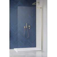 Radaway Modo SL Brushed Gold II ścianka prysznicowa walk-in 90 cm złoty szczotkowany/szkło przezroczyste 10319094-99-01R