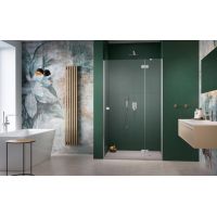 Radaway Essenza Brushed Nickel DWJ drzwi prysznicowe 100 cm uchylne nikiel szczotkowany/szkło przezroczyste 1385014-91-01R