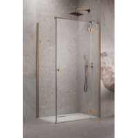 Radaway Essenza Brushed Copper KDJ drzwi prysznicowe 100 cm uchylne miedź szczotkowana/szkło przezroczyste 1385040-93-01R