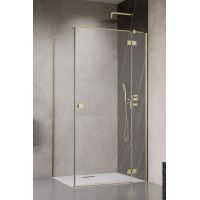 Radaway Essenza Brushed Gold KDJ drzwi prysznicowe 120 cm uchylne złoty szczotkowany/szkło przezroczyste 1385042-99-01R
