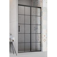Radaway Idea Black DWJ Factory drzwi prysznicowe 160 cm rozsuwane czarny mat/szkło factory 387020-54-55R