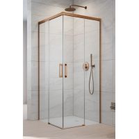 Radaway Idea 6 Brushed Copper KDD drzwi prysznicowe 80 cm prawe miedź szczotkowany/szkło przezroczyste 387061-93-01R