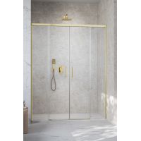 Radaway Idea DWD drzwi prysznicowe 180 cm rozsuwane złoty szczotkowany/szkło przezroczyste 387128-99-01