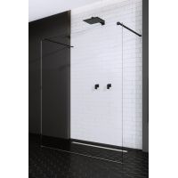Radaway Modo X Black I Walk-In ścianka prysznicowa 140 cm czarnymat/szkło przezroczyste 388344-54-01