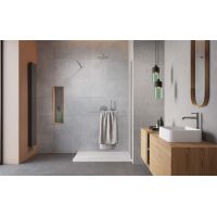 Radaway Modo New II ścianka prysznicowa 120 cm nikiel szczotkowany/szkło przezroczyste 389124-91-01W