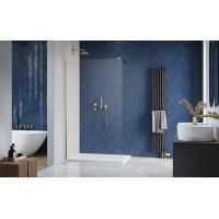 Radaway Modo X Brushed Gold II ścianka prysznicowa walk-in 110 cm złoty szczotkowany/szkło przezroczyste 389314-99-01