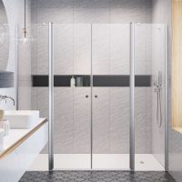 Radaway Eos DWD II drzwi prysznicowe 77 cm chrom/szkło przezroczyste 13799770-01-01 - Outlet