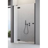 Radaway Essenza New Black DWJ drzwi prysznicowe 130 cm lewe czarny mat/szkło przezroczyste 385017-54-01L